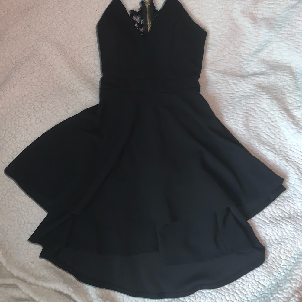 B Darlin Black Dress With Lace Back